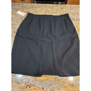 NWT Alex Garfield Black Pinstripe Mini Skirt Size 16 Career Office Church